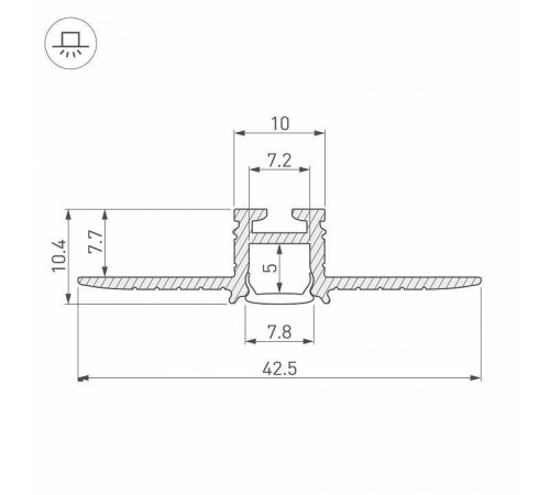 Профиль встраиваемый Arlight PIK 030563