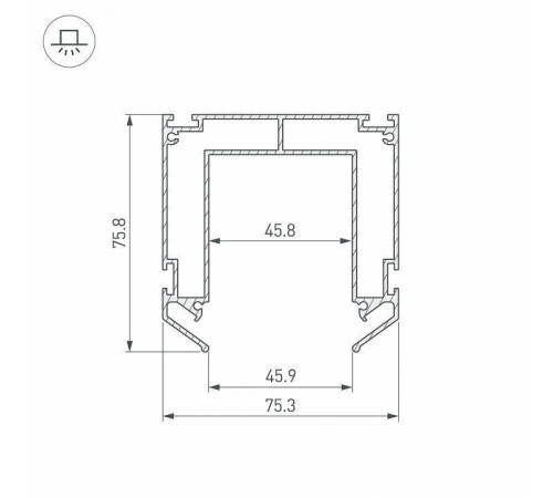 Профиль-держатель Arlight MAG-45 032752(2)