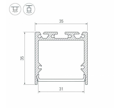 Профиль накладной Arlight SL-LINE 036253