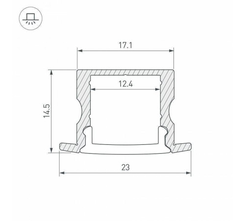 Профиль встраиваемый Arlight ARH-LINE 036327