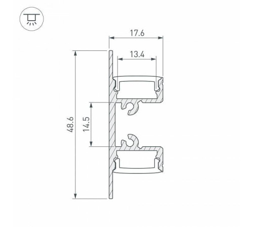 Профиль накладной Arlight ARH-WALL 036339