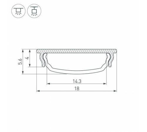 Профиль накладной гибкий Arlight ARH-BENT 39588