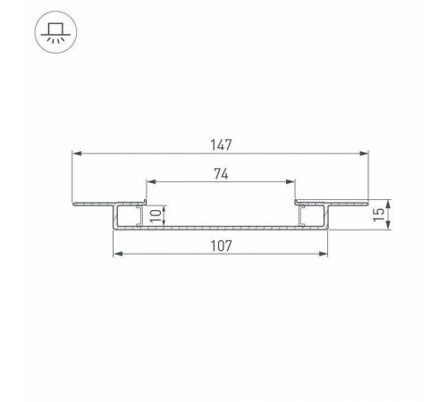 Профиль встраиваемый Arlight ARH-FANTOM 039946