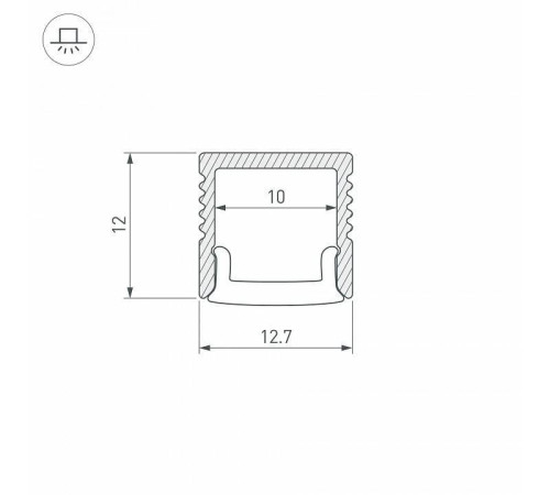 Профиль накладной Arlight FANTOM-BENT 040326(1)