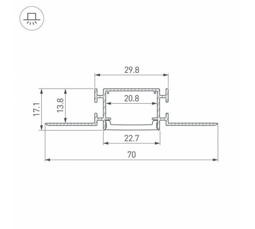 Профиль встраиваемый гибкий Arlight FANTOM-BENT 040331(1)