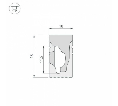 Короб накладной гибкий Arlight WPH 040828