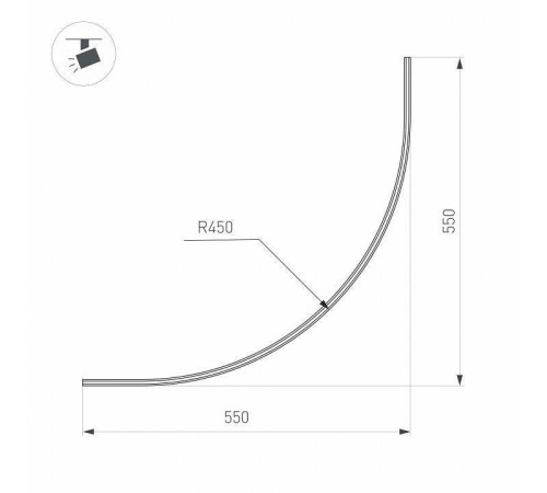 Трек накладной Arlight MAG-MICROCOSM 043248