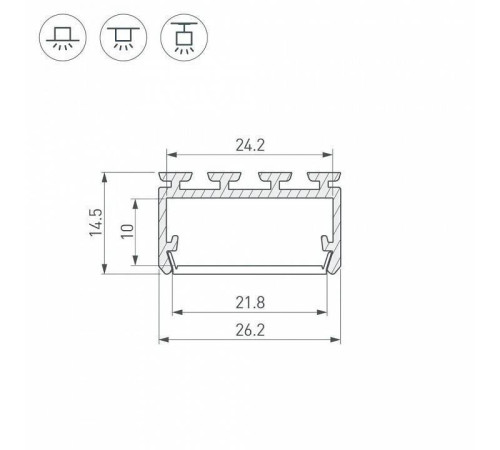 Профиль накладной Arlight PLS-LOCK 044843