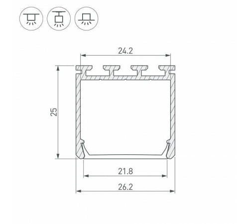 Профиль накладной Arlight PLS-LOCK 044846