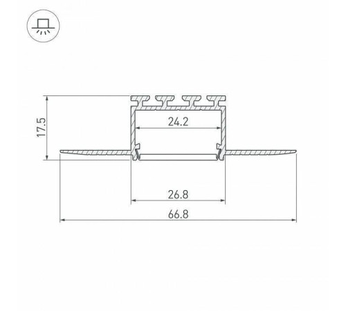 Профиль встраиваемый Arlight PLS 044849