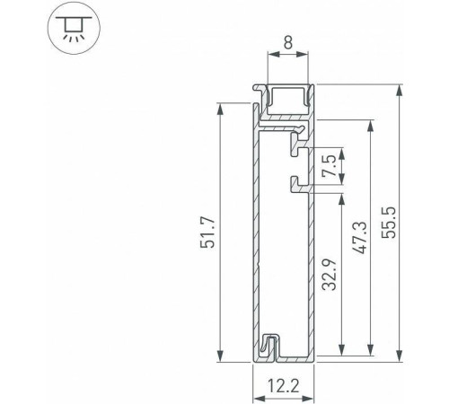 Профиль для плинтусов Arlight ARH-PLINTUS 045445