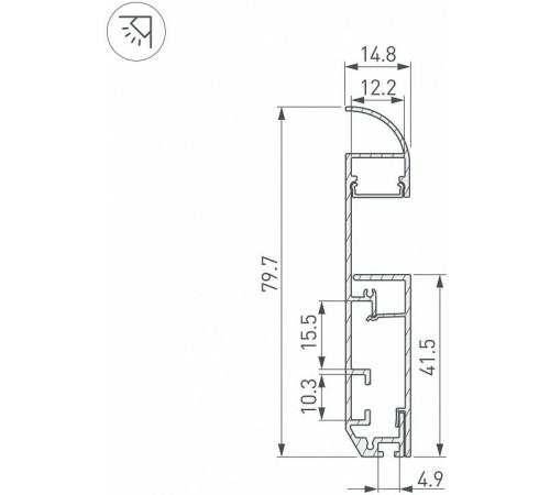 Профиль для плинтусов Arlight ARH-PLINTUS 045448