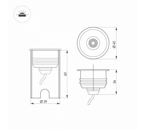 Встраиваемый в дорогу светильник Arlight KT-AQUA 047698