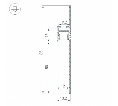 Профиль-держатель накладной Arlight FANTOM 052662