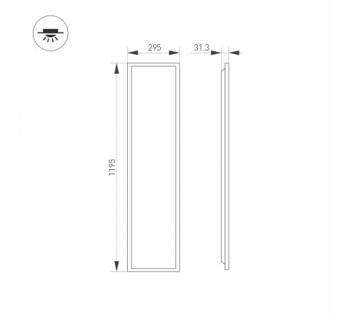 Светильник для потолка Армстронг Arlight TITAN 052814