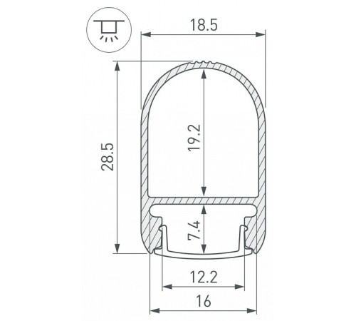 Профиль накладной Arlight WARDROBE 053565