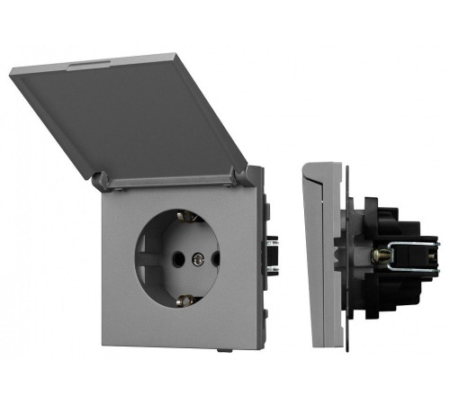 Розетка влагозащищенная с заземлением с крышкой, без рамки Arlight SCT-TENDO 054092