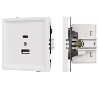 Розетка 2хUSB type A и C без рамки Arlight SCT-TENDO 054094
