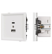 Розетка 2хUSB type A и C без рамки Arlight SCT-TENDO 054094