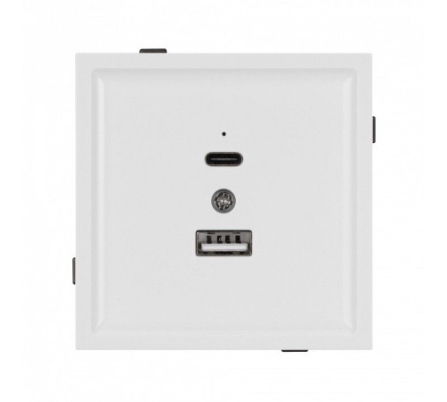 Розетка 2хUSB type A и C без рамки Arlight SCT-TENDO 054094