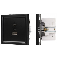 Розетка 2хUSB type A и C без рамки Arlight SCT-TENDO 054095