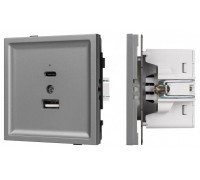 Розетка 2хUSB type A и C без рамки Arlight SCT-TENDO 054096