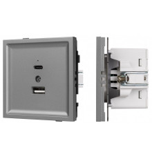 Розетка 2хUSB type A и C без рамки Arlight SCT-TENDO 054096