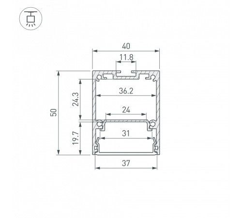 Профиль накладной Arlight LINE 055135