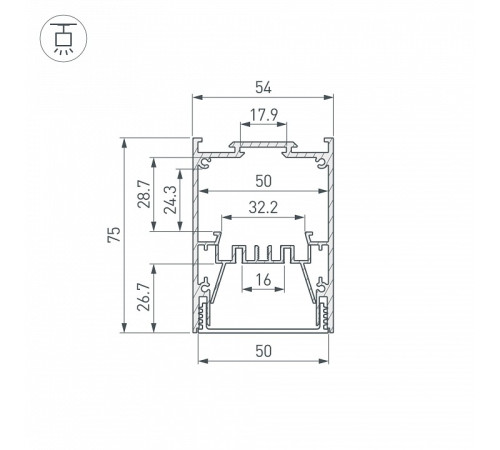 Профиль накладной Arlight LINE 055136