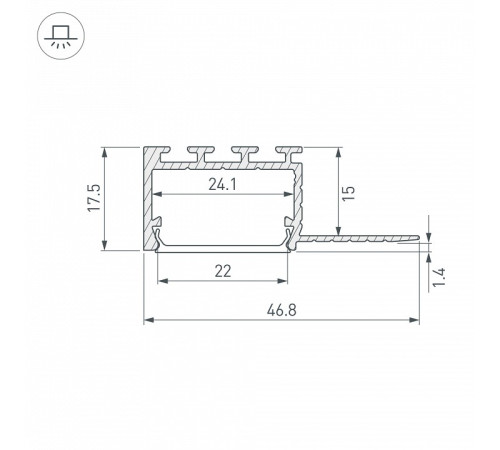 Профиль встраиваемый Arlight PLS 058464