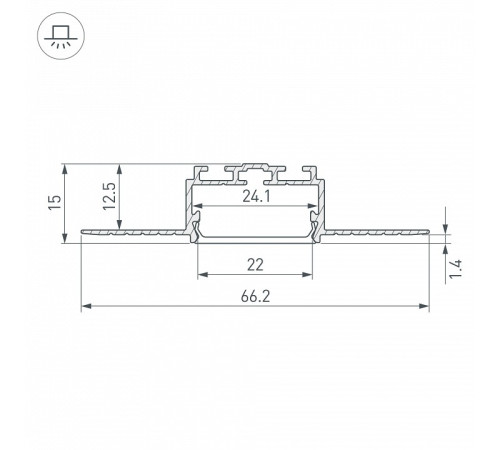 Профиль встраиваемый Arlight PLS 058956