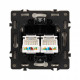 Розетка двойная Ethernet RJ-45 без рамки Arlight SCT-NOBE 059451