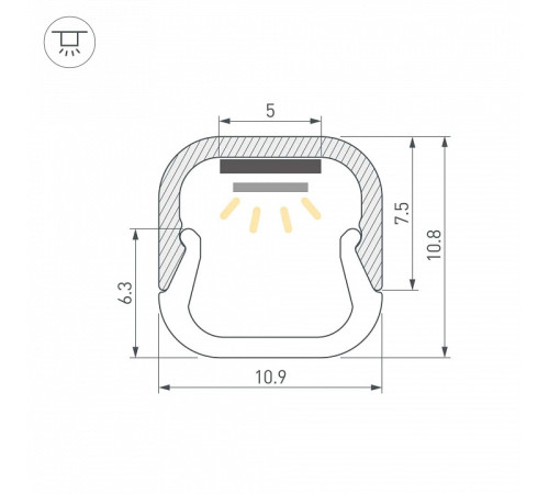 Профиль накладной Arlight LINE 061084