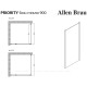 Боковая панель Allen Brau Priority 900 мм стекло Optiwhite черный брашированный алюминий 3.31045.BBA
