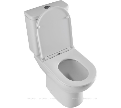 Чаша напольного унитаза Aquanet Ray-C с сиденьем Soft Close Slim Rimless 00326011