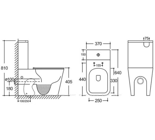 Чаша напольного унитаза Aquanet Tavr 3.0 C1 TORNADO с сиденьем Soft Close 00367945