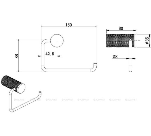 Держатель для туалетной бумаги Allen Brau Priority 4.0 150x88x80 мм хром 6.31C07-00