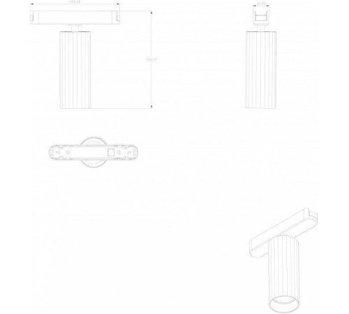Светильник на штанге Denkirs AIR SPOT DK5371-BK