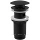 Водослив для умывальника AlcaPlast A392BLACK Click-Clack 5/4 черный A392BLACK