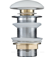 Донный клапан для раковины без перелива Aquanet керамическая крышка белый матовый 00330951