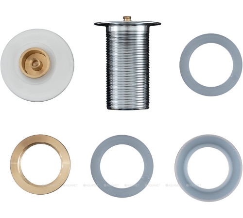 Донный клапан для раковины без перелива Aquanet керамическая крышка белый матовый 00330951