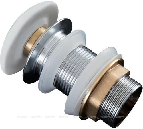 Донный клапан для раковины без перелива Aquanet керамическая крышка белый матовый 00330951