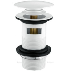 Донный клапан Aquanet Round 1 1/4 с переливом белый AR01003.21