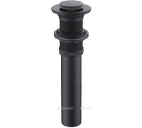 Донный клапан Bravat P6443BW-ENG латунь без перелива черный P6443BW-ENG