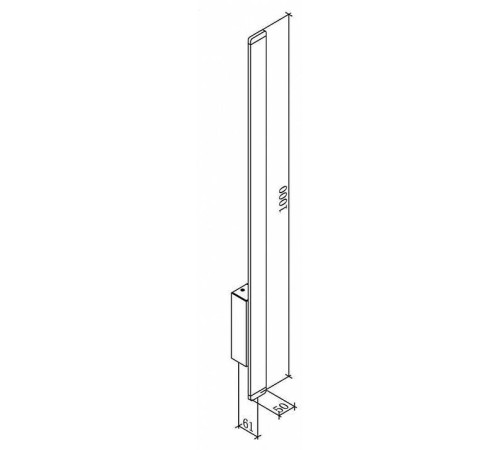 Накладной светильник DesignLed L-Cross черный LWA0168S-BL-WW