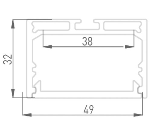 Профиль накладной DesignLed LS 00-00010367
