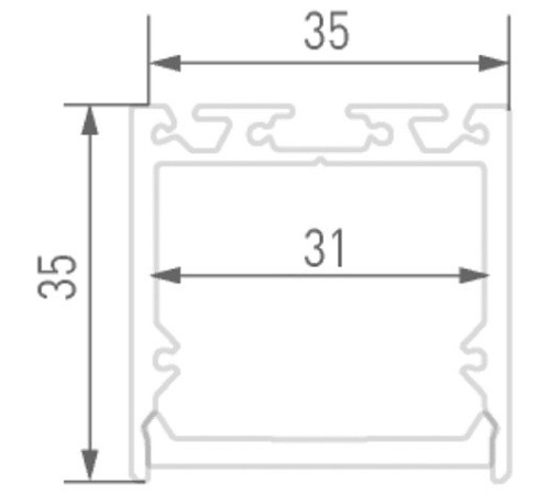 Профиль накладной DesignLed LS 00-00019906