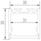 Профиль накладной DesignLed LS 00-00019906
