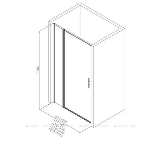 Душевая дверь Allen Brau Priority 1600 мм стекло Optiwhite брашированный алюминий 3.31038.BA