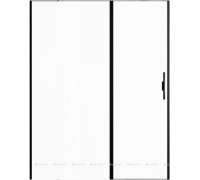 Душевая дверь Allen Brau Priority 1600 мм стекло Optiwhite черный брашированный алюминий 3.31039.BBA